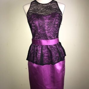 NWOT Allure Bridals Pink & Black Bridesmaid/Cocktail Dress